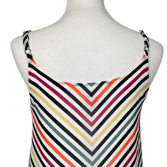 Cabi Tank Top #5043 Black White Pink Chevron Stripe Linea Tank Women’s Size XS - Picture 9 of 13